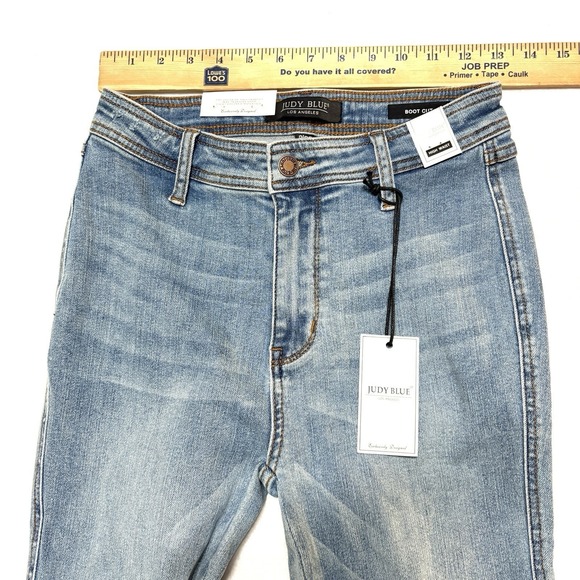 Judy Blue Bootcut Jeans Women 26 High Waist Western Boho Stretch Retro Artsy NWT - Picture 7 of 11